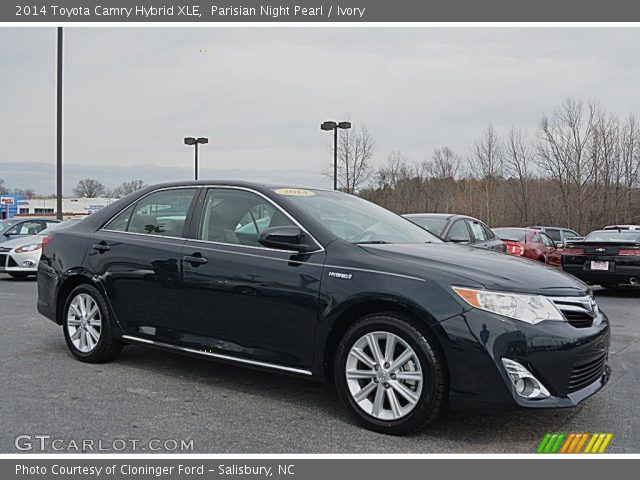 2014 Toyota Camry Hybrid XLE in Parisian Night Pearl