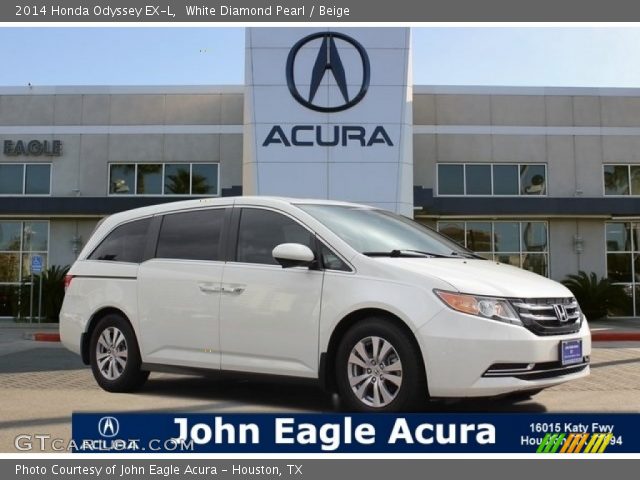 2014 Honda Odyssey EX-L in White Diamond Pearl