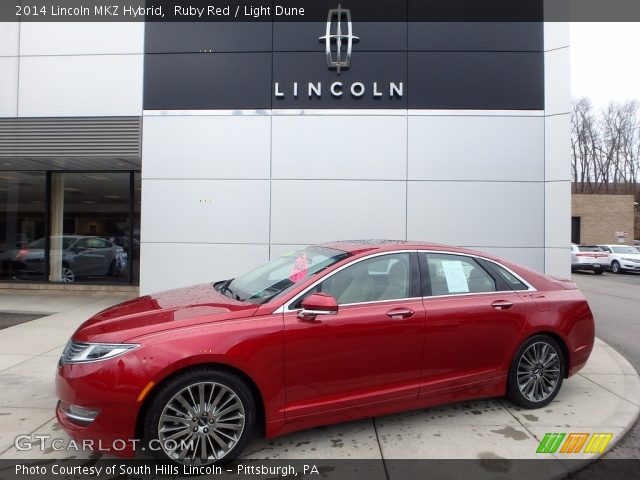 2014 Lincoln MKZ Hybrid in Ruby Red