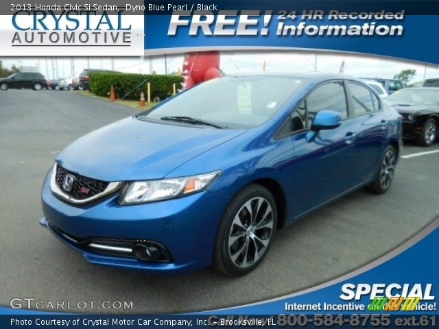 2013 Honda Civic Si Sedan in Dyno Blue Pearl