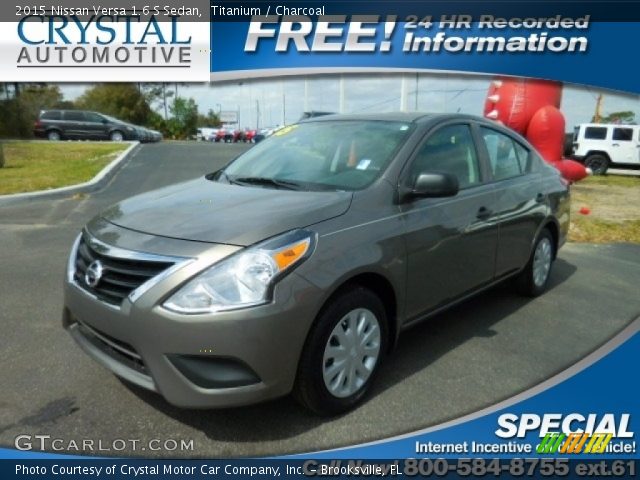 2015 Nissan Versa 1.6 S Sedan in Titanium