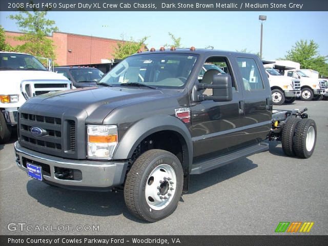 2008 Ford F450 Super Duty XL Crew Cab Chassis in Dark Stone Brown Metallic