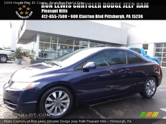 2009 Honda Civic EX Coupe in Royal Blue Pearl
