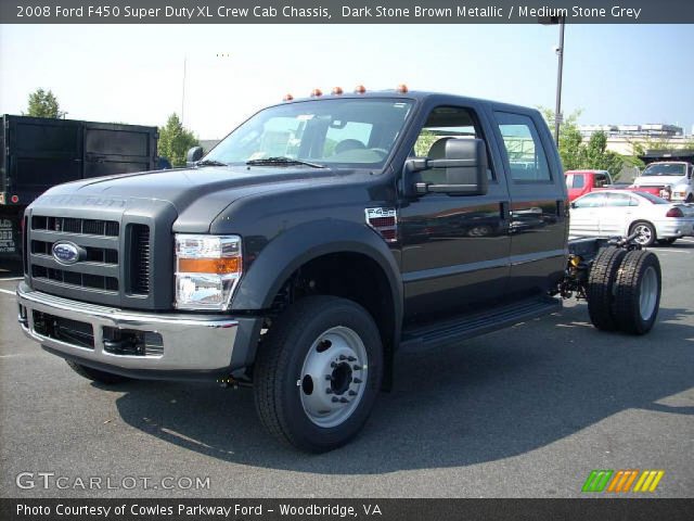 2008 Ford F450 Super Duty XL Crew Cab Chassis in Dark Stone Brown Metallic