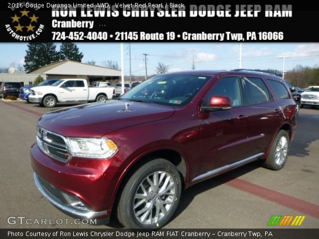 2016 Dodge Durango Limited AWD in Velvet Red Pearl