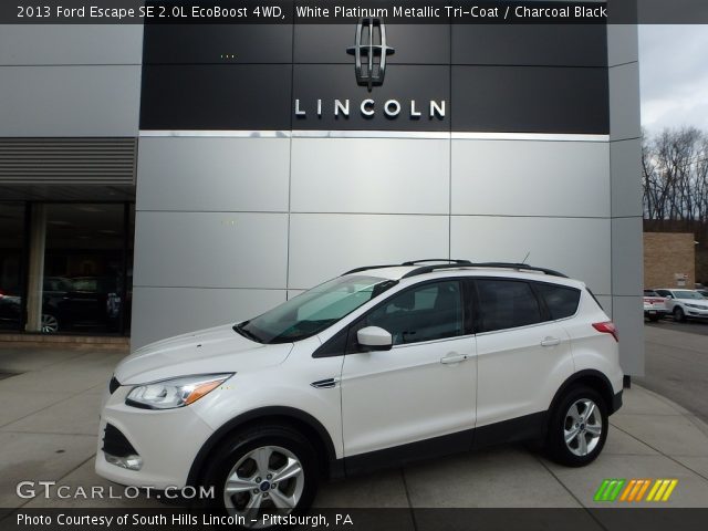 2013 Ford Escape SE 2.0L EcoBoost 4WD in White Platinum Metallic Tri-Coat