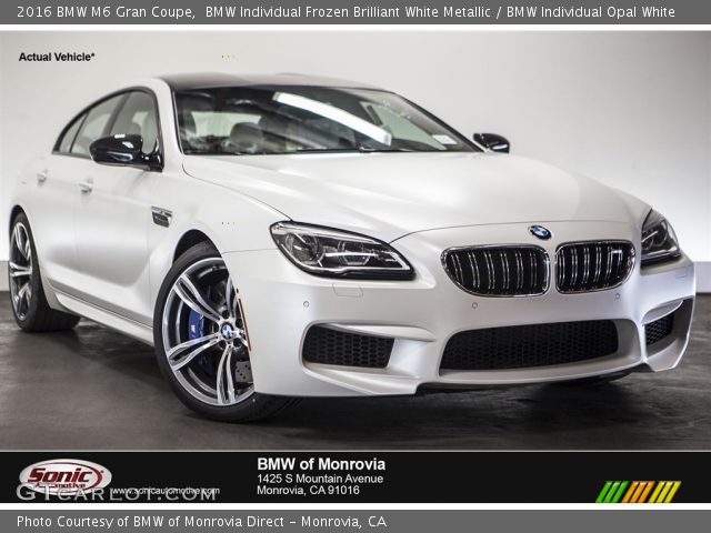 2016 BMW M6 Gran Coupe in BMW Individual Frozen Brilliant White Metallic