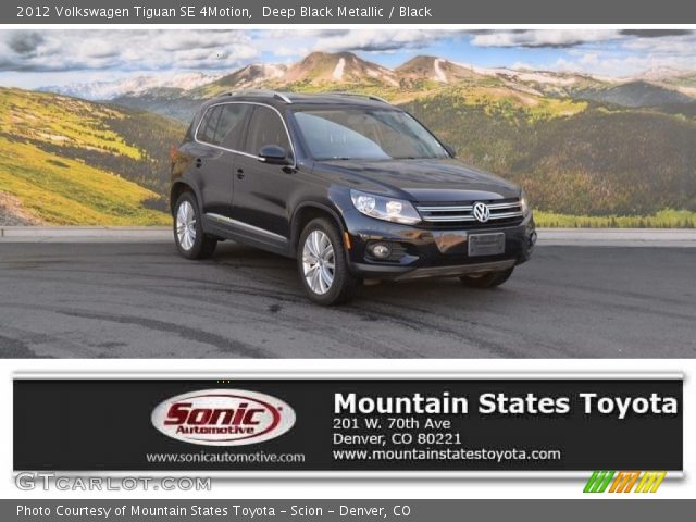 2012 Volkswagen Tiguan SE 4Motion in Deep Black Metallic