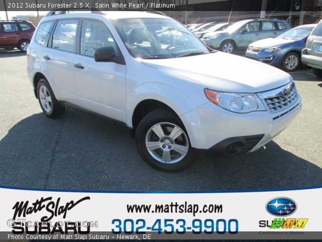 2012 Subaru Forester 2.5 X in Satin White Pearl