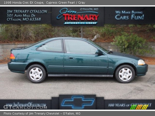 1998 Honda Civic EX Coupe in Cypress Green Pearl