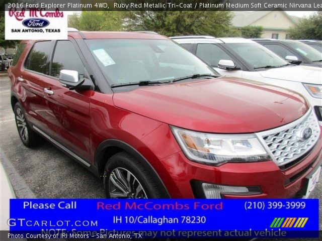 2016 Ford Explorer Platinum 4WD in Ruby Red Metallic Tri-Coat