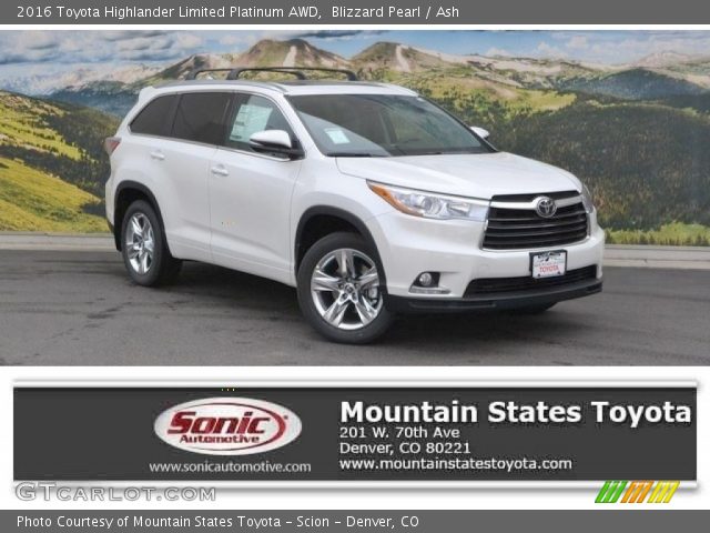 2016 Toyota Highlander Limited Platinum AWD in Blizzard Pearl