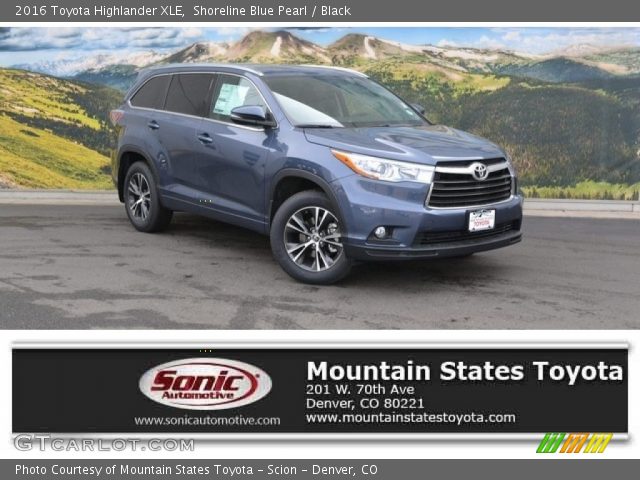 2016 Toyota Highlander XLE in Shoreline Blue Pearl