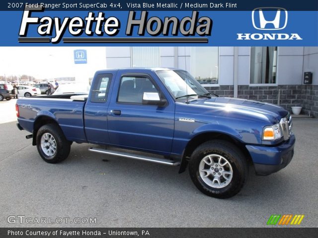 2007 Ford Ranger Sport SuperCab 4x4 in Vista Blue Metallic