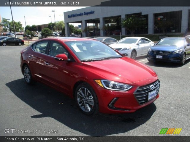 2017 Hyundai Elantra Limited in Red
