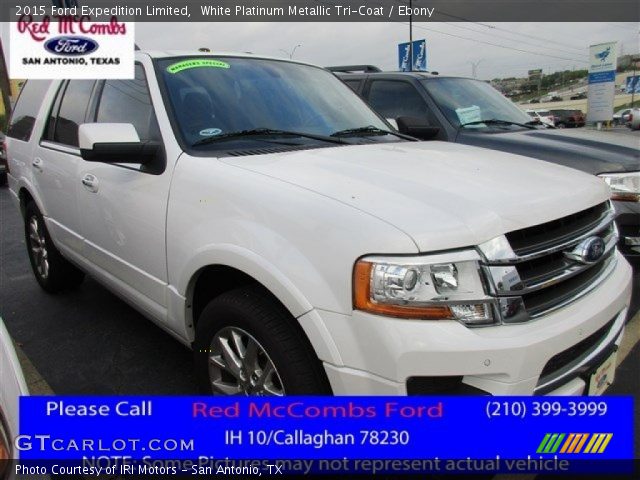 2015 Ford Expedition Limited in White Platinum Metallic Tri-Coat