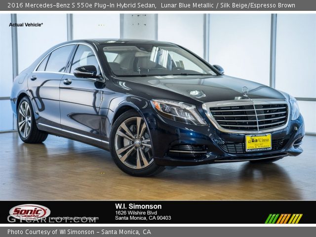 2016 Mercedes-Benz S 550e Plug-In Hybrid Sedan in Lunar Blue Metallic