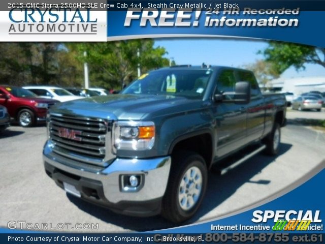 2015 GMC Sierra 2500HD SLE Crew Cab 4x4 in Stealth Gray Metallic
