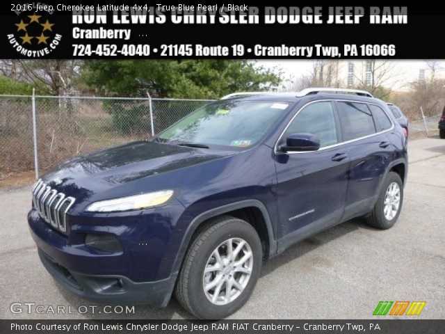 2016 Jeep Cherokee Latitude 4x4 in True Blue Pearl