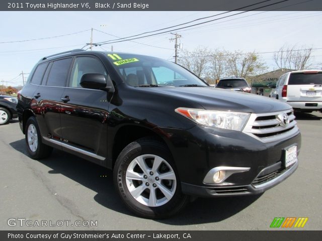 2011 Toyota Highlander V6 in Black