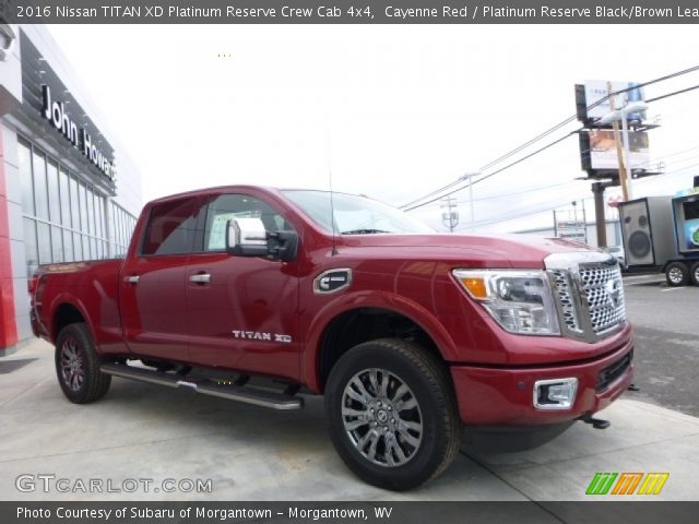 2016 Nissan TITAN XD Platinum Reserve Crew Cab 4x4 in Cayenne Red