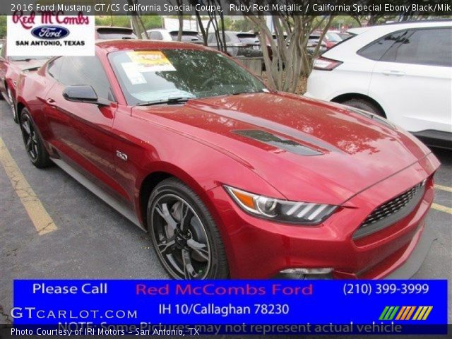 2016 Ford Mustang GT/CS California Special Coupe in Ruby Red Metallic