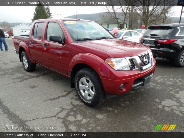 2013 Nissan Frontier SV V6 Crew Cab 4x4 in Lava Red