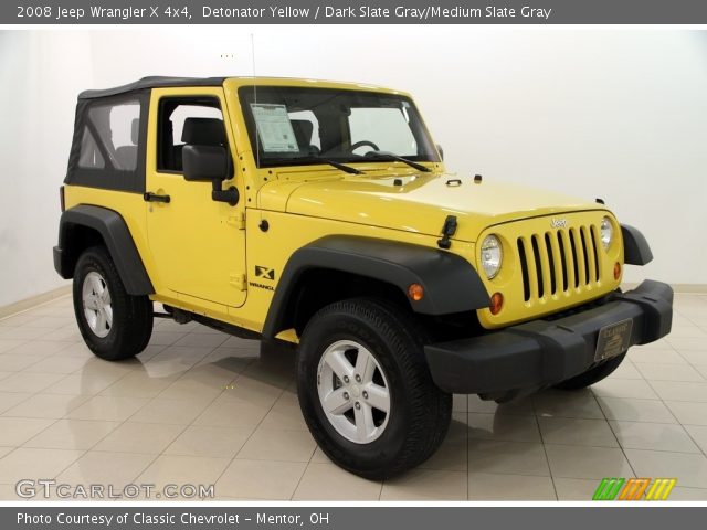 2008 Jeep Wrangler X 4x4 in Detonator Yellow