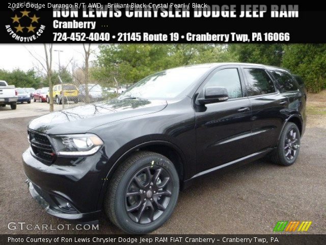 2016 Dodge Durango R/T AWD in Brilliant Black Crystal Pearl