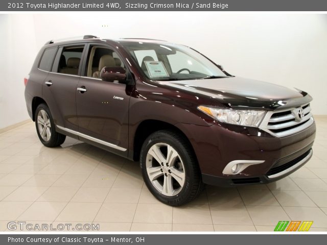 2012 Toyota Highlander Limited 4WD in Sizzling Crimson Mica