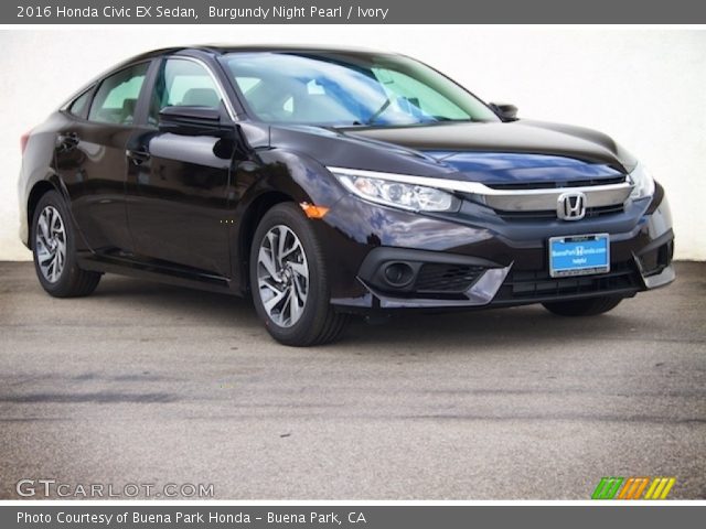 2016 Honda Civic EX Sedan in Burgundy Night Pearl