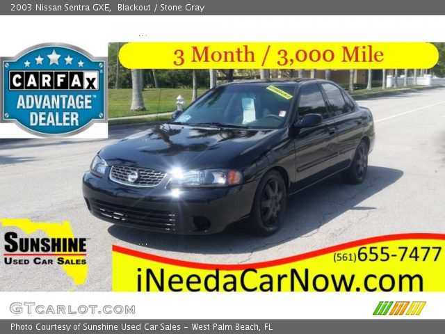 2003 Nissan Sentra GXE in Blackout