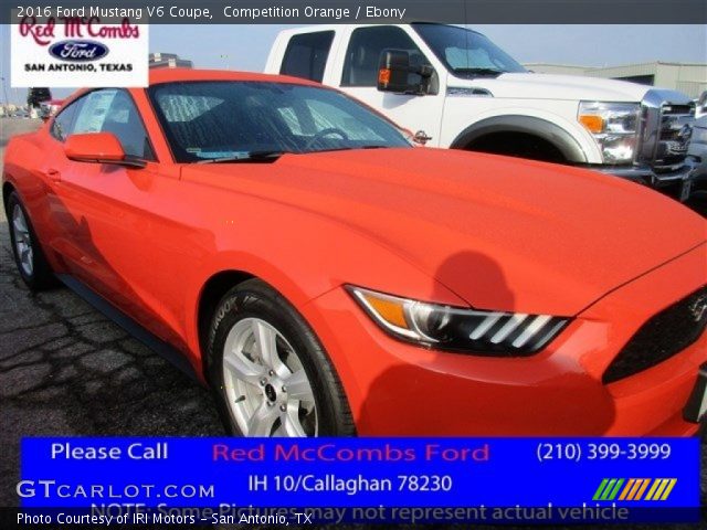 2016 Ford Mustang V6 Coupe in Competition Orange