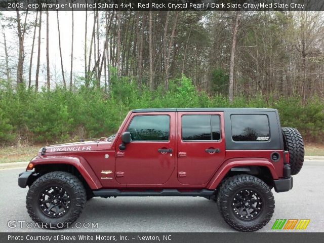 Red Rock Crystal Pearl 2008 Jeep Wrangler Unlimited Sahara