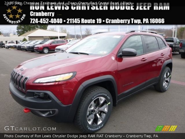 Deep Cherry Red Crystal Pearl 2016 Jeep Cherokee Trailhawk