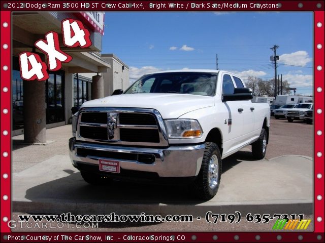 2012 Dodge Ram 3500 HD ST Crew Cab 4x4 in Bright White