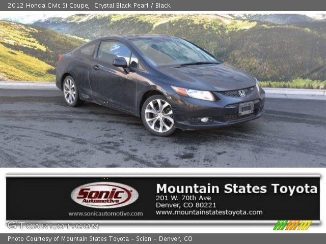 2012 Honda Civic Si Coupe in Crystal Black Pearl