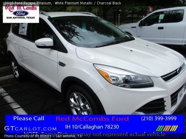 2016 Ford Escape Titanium in White Platinum Metallic