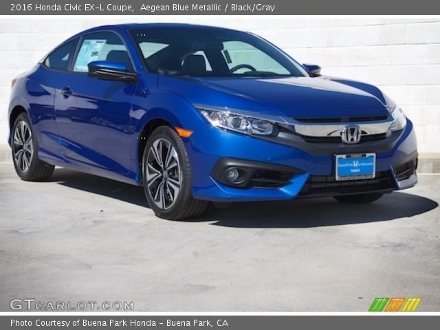 2016 Honda Civic EX-L Coupe in Aegean Blue Metallic