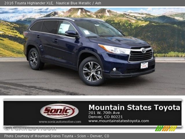 2016 Toyota Highlander XLE in Nautical Blue Metallic
