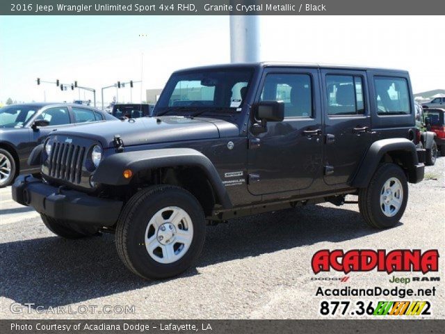 2016 Jeep Wrangler Unlimited Sport 4x4 RHD in Granite Crystal Metallic