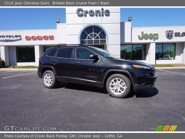 2016 Jeep Cherokee Sport in Brilliant Black Crystal Pearl