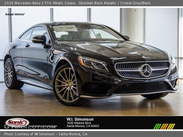 2016 Mercedes-Benz S 550 4Matic Coupe in Obsidian Black Metallic
