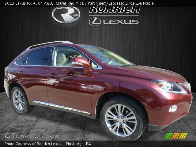 2013 Lexus RX 450h AWD in Claret Red Mica