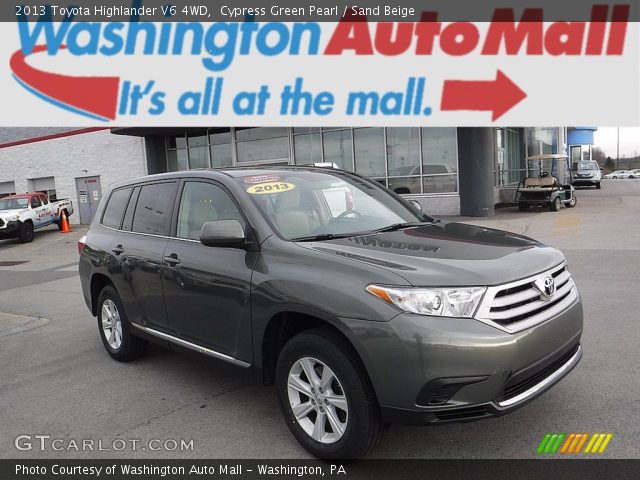 2013 Toyota Highlander V6 4WD in Cypress Green Pearl