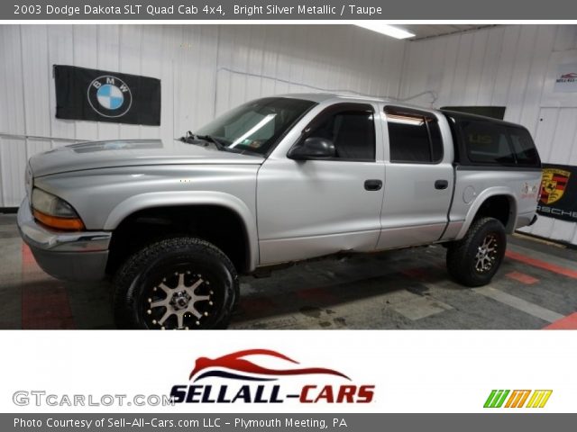 2003 Dodge Dakota SLT Quad Cab 4x4 in Bright Silver Metallic