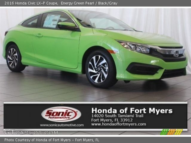 2016 Honda Civic LX-P Coupe in Energy Green Pearl