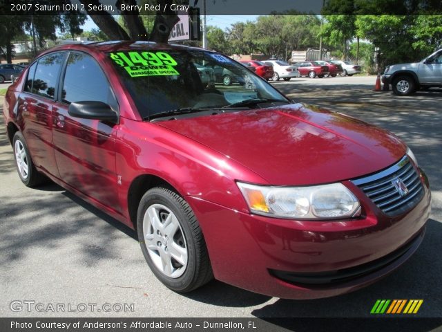 2007 Saturn ION 2 Sedan in Berry Red