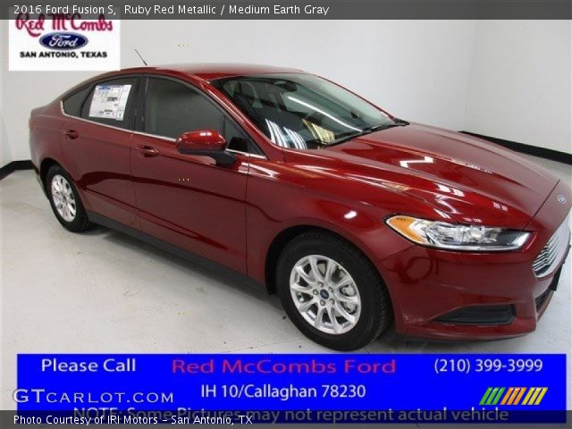 2016 Ford Fusion S in Ruby Red Metallic