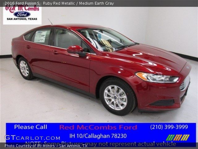 2016 Ford Fusion S in Ruby Red Metallic